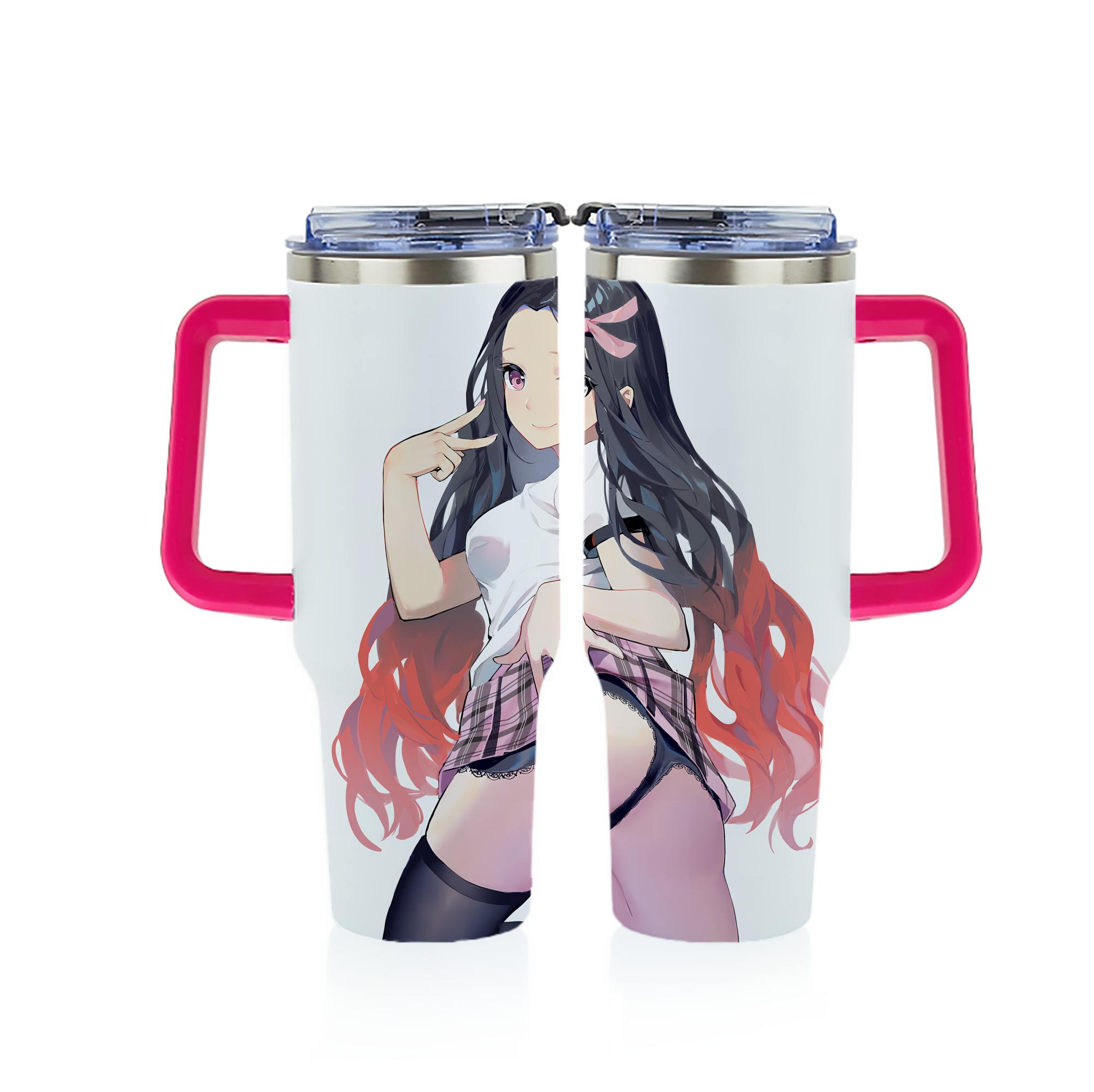 （画像用） 鬼滅の刃（きめつのやいば）竈門 禰󠄀豆子／かまど ねずこ Kamado Nezuko 1200ｍLフルプリント車用タンブラー